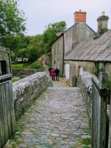 Cobbled bridge St David's City Wales