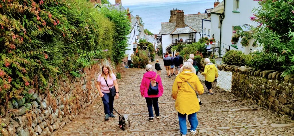 Dog-friendly Clovelly, Devon, UK.