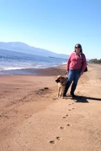 Dog-friendly West Beach - Kalamata - Greece.