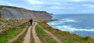 Coastal path from Robin's Hood Bay to Whitby.