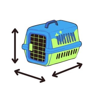 Chart - How to measure a travel crate for your dog.