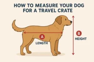 Chart - How to measure your dog for a travel crate.