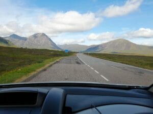 Dog-friendly Drive through Glencoe in the Scottish Highland
